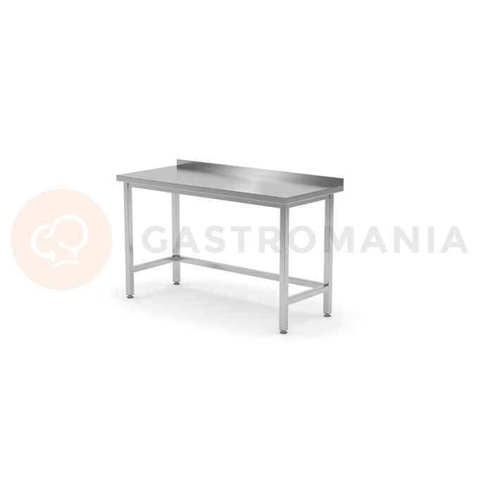 Nerezový pracovný stôl, zadný lem, 1200x700x850 mm | HENDI, 812686