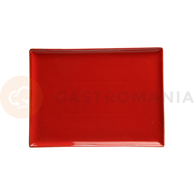 Obdĺžniková tácka z porcelánu, 35x26 cm, červený | PORLAND, Seasons Magma