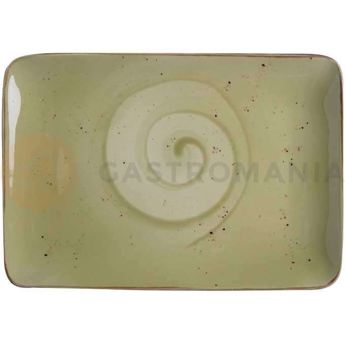 Obdĺžnikový tanier z porcelánu, 30x20 cm, olivový | FINE DINE, Kolory Ziemi Olive