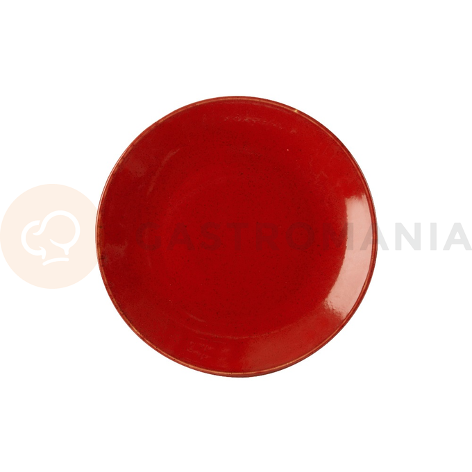 Plytký tanier z porcelánu, Ø 18 cm, červený | PORLAND, Seasons Magma