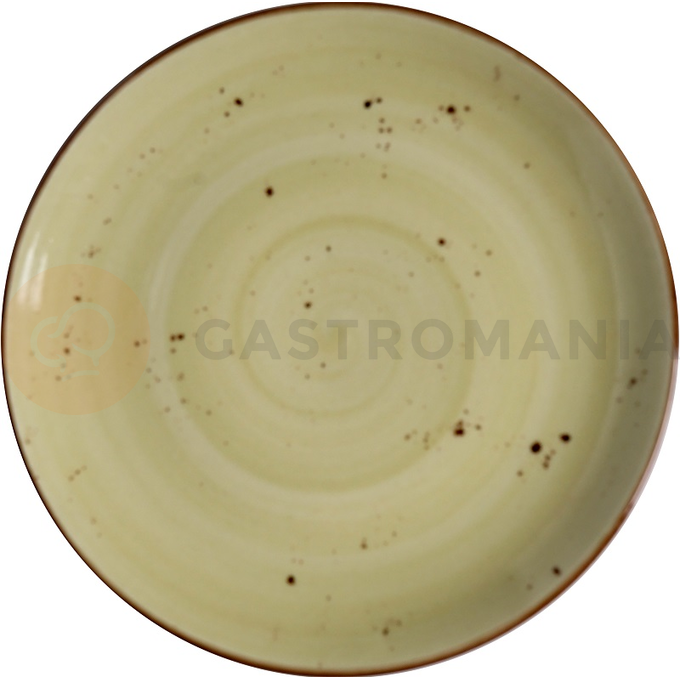 Plytký tanier z porcelánu, Ø 19 cm, olivový | FINE DINE, Kolory Ziemi Olive