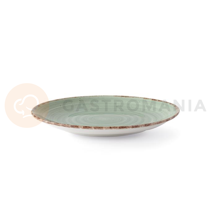 Plytký tanier z porcelánu, Ø 21 cm, zelený | FINE DINE, Kolory Ziemi Nefryt
