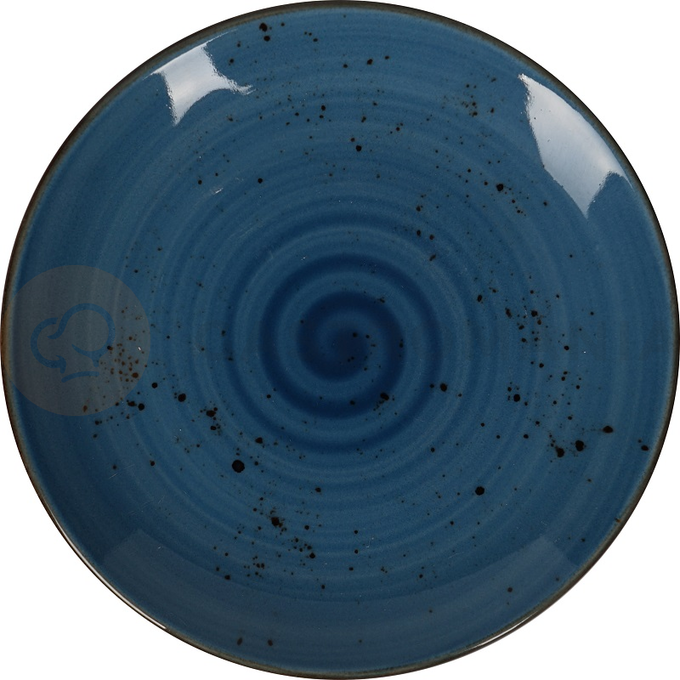 Plytký tanier z porcelánu, Ø 24 cm, modrý | FINE DINE, Kolory Ziemi Iris