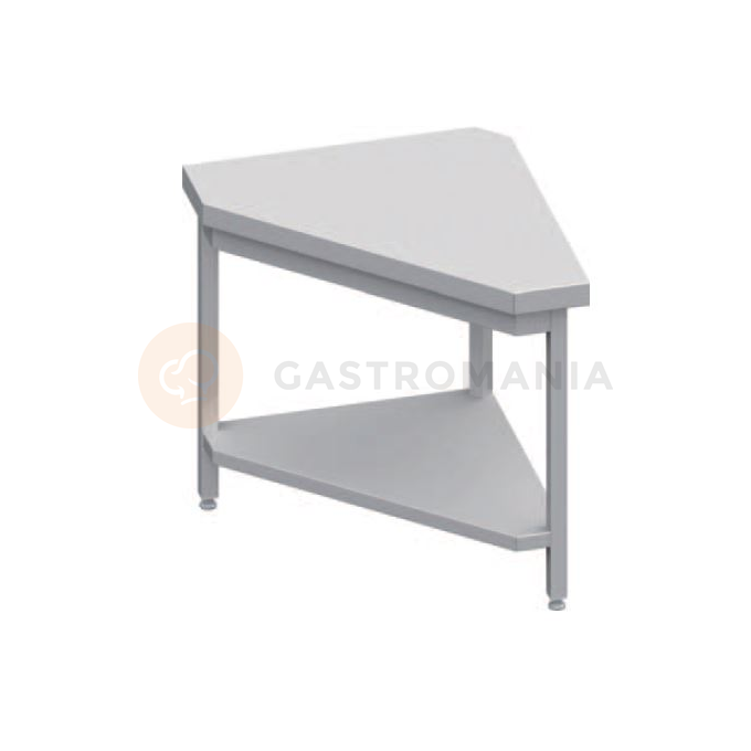 Rohový, vnútorný stôl 90°, vrchná doska z nerezovej ocele | STALGAST, ST 131