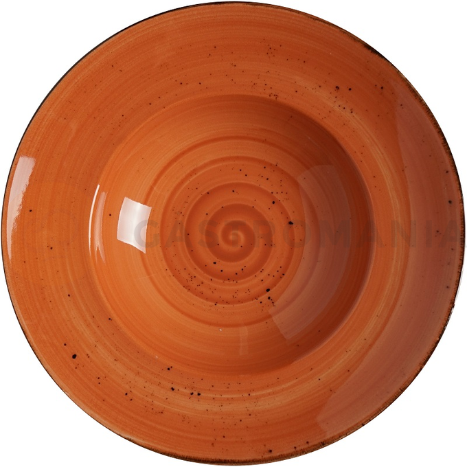 Tanier na cestoviny z porcelánu, Ø 27 cm, oranžový | FINE DINE, Kolory Ziemi Dahlia