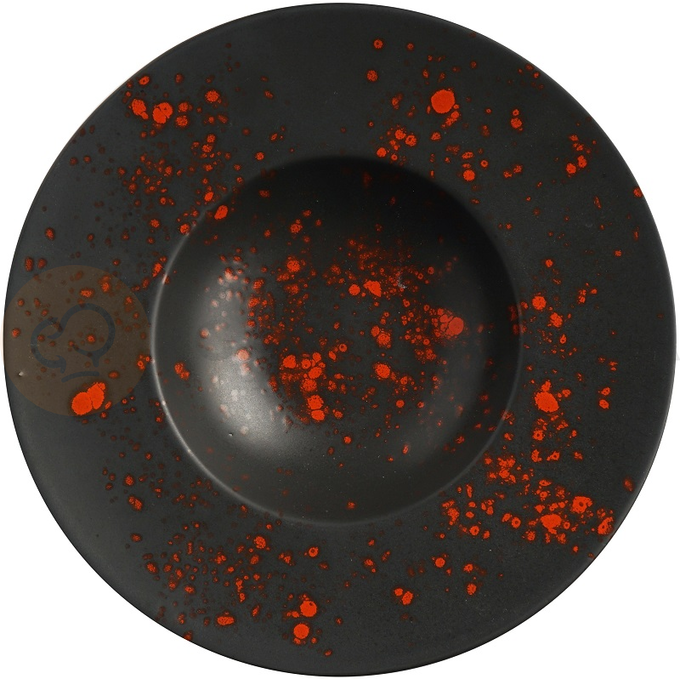 Tanier na cestoviny z porcelánu, Ø 28 cm, čierny | FINE DINE, Bloom