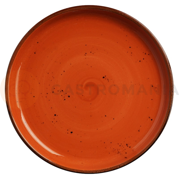 Tanier z porcelánu s vysokým okrajom, Ø 21 cm, oranžový | FINE DINE, Kolory Ziemi Dahlia