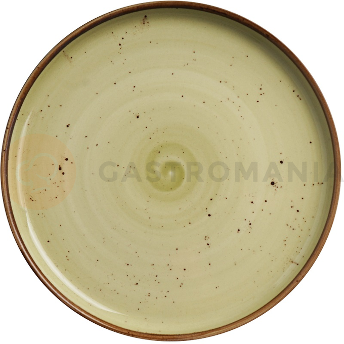 Tanier z porcelánu s vysokým okrajom, Ø 27 cm, olivový | FINE DINE, Kolory Ziemi Olive