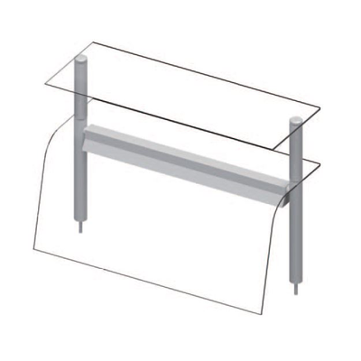 Dvojitý ohrievací Nadstavec nad stoly s ochranným sklom, 790x455x700 mm | STALGAST, ST 272