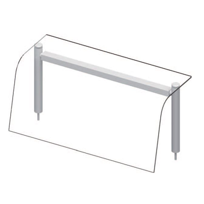 Nadstavec nad stoly s ochranným sklom, 1122x455x450 mm | STALGAST, ST 268