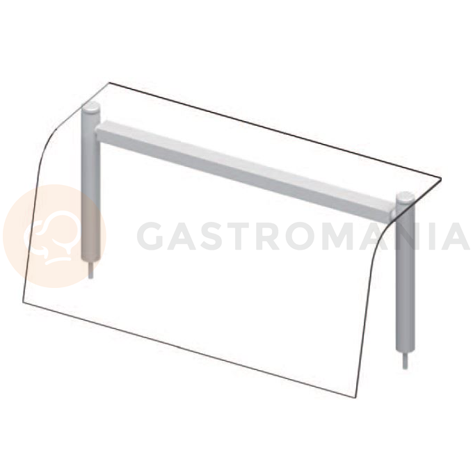 Nadstavec nad stoly s ochranným sklom, 790x455x450 mm | STALGAST, ST 268