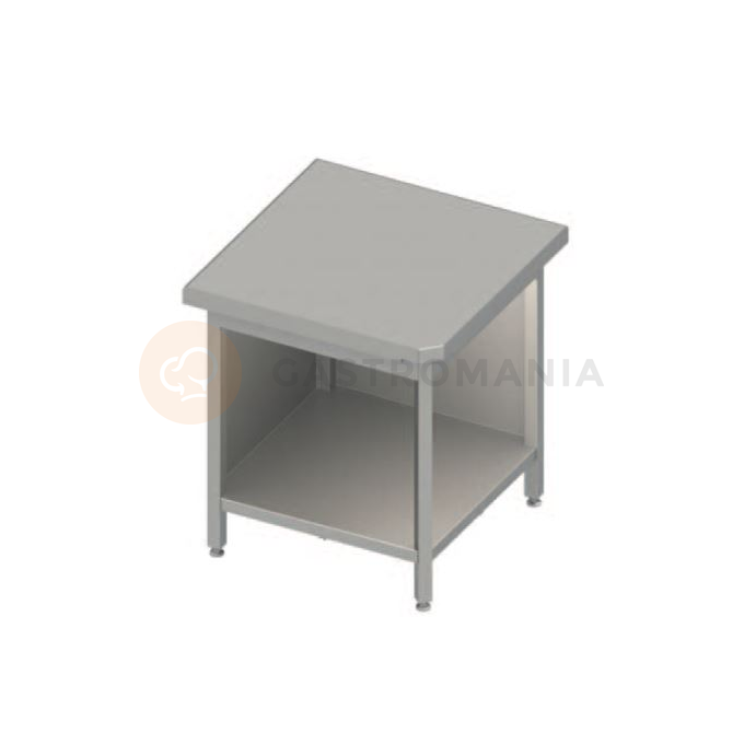 Rohový stôl 90°, vrchná doska z nerezové oceli, 785x785x850 mm | STALGAST, ST 266