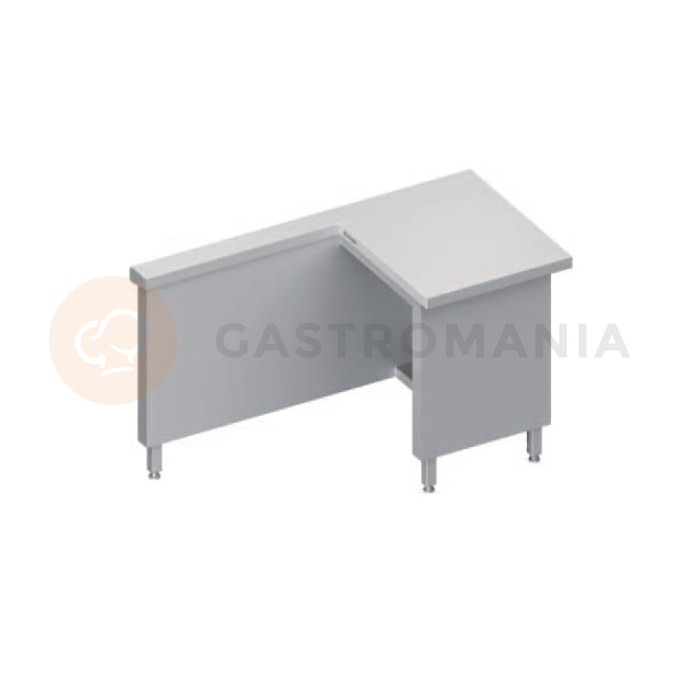 Stôl pod pokladňu vonkajší - pravý, vrchná doska zo žuly, 1400x735x880 mm | STALGAST, ST 249