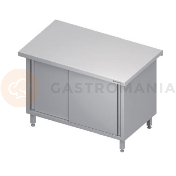 Vstavaný stôl s posuvnými dvierkami, vrchná doska z nerezovej ocele, 1000x735x880 mm | STALGAST, ST 237