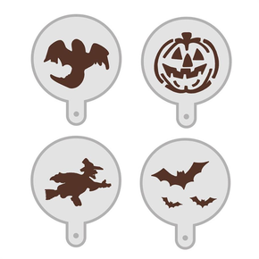 Sada mini šablón na zdobenie dezertov, Halloween - KITMS4 | MARTELLATO, MINI STENCIL