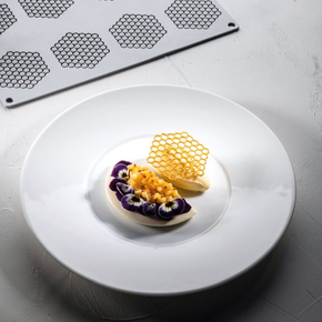 Silikónová forma na chuťovky, plást, 8 x jamôk, 300x200 mm, 2 ml - GG047S | PAVONI, Honeycomb