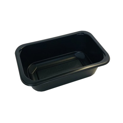 Čierny, 1 - komorový box, vhodný na zatavenie, 178x113x40 mm, 320 ks, hladký | CHEFFY, Matipack Small Catering MAP 40DC