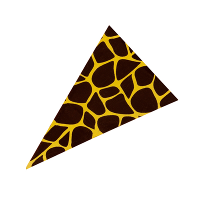 Čokoládová dekorácia, trojúholník Jura žirafa, 35x55 mm - 490 ks | MONA LISA, CHD-PS-22613E0-999