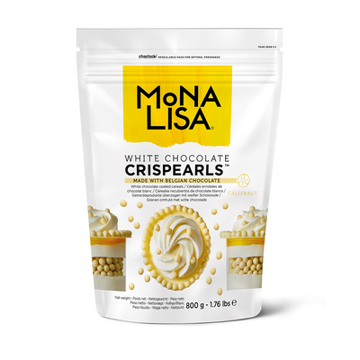 Dekoračné posypové guličky Crispearls&amp;#x2122; v bielej čokoláde, 0,8 kg | MONA LISA, CHW-CC-CRISPE0-02B
