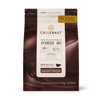 Horká čokoláda 80,5% Callets&amp;#x2122; 2,5 kg balenie | CALLEBAUT, 80-20-44-E4-U71