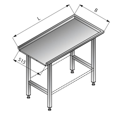 Jednoduchý stôl, 1100x575x850 mm | LOZAMET, LO324/1157