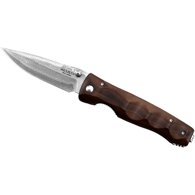 Skladací nôž, 8,5 cm | MCUSTA, Elite Iron Wood Damascus