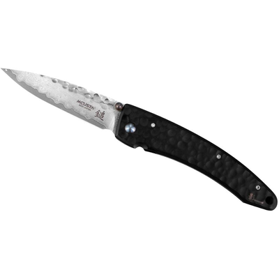 Skladací nôž, 8 cm | MCUSTA, Forge Black Damascus