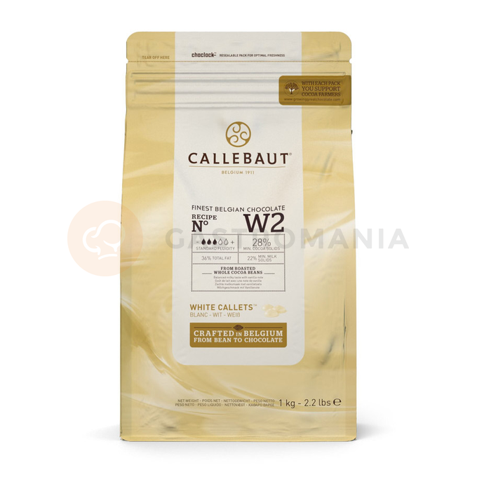 Biela čokoláda 28% Callets&amp;#x2122; 1 kg balenie | CALLEBAUT, W2-E1-U68
