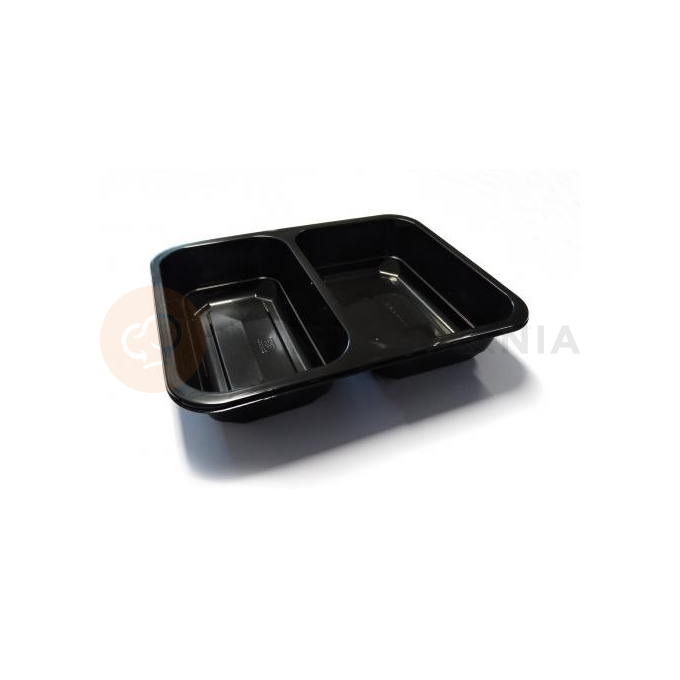 Čierny, 2 - komorový box, vhodný na zatavenie, 227x178x50 mm, 320 ks, hladký | CHEFFY, Matipack D 9500C