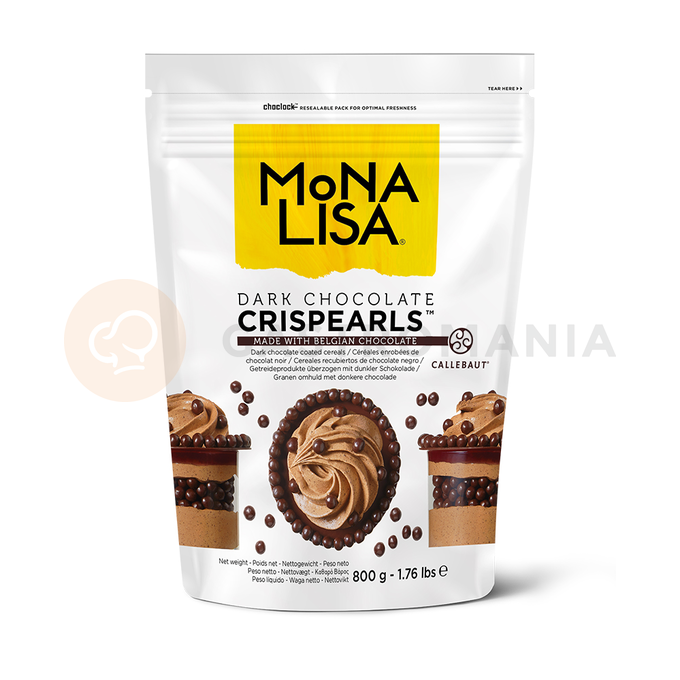 Dekoračné posypové guličky Crispearls&amp;#x2122; v horkej čokoláde, 0,8 kg | MONA LISA, CHD-CC-CRISPE0-02B