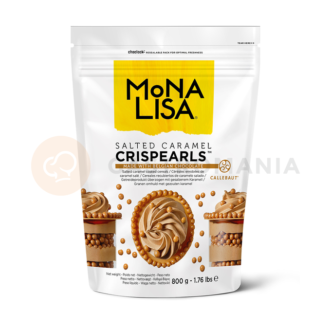 Dekoračné posypové guličky Crispearls&amp;#x2122; v karamelovej čokoláde, 0,8 kg | MONA LISA, CHF-CC-CCRISE0-02B