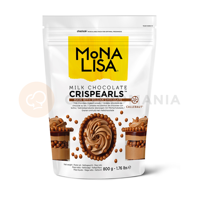 Dekoračné posypové guličky Crispearls&amp;#x2122; v mliečnej čokoláde, 0,8 kg | MONA LISA, CHM-CC-CRISPE0-02B