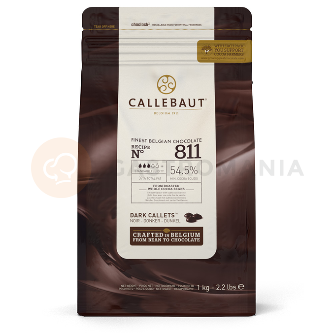 Horká čokoláda 54,5% Callets &amp;#x2122; 1 kg balenie | CALLEBAUT, 811-E1-U68