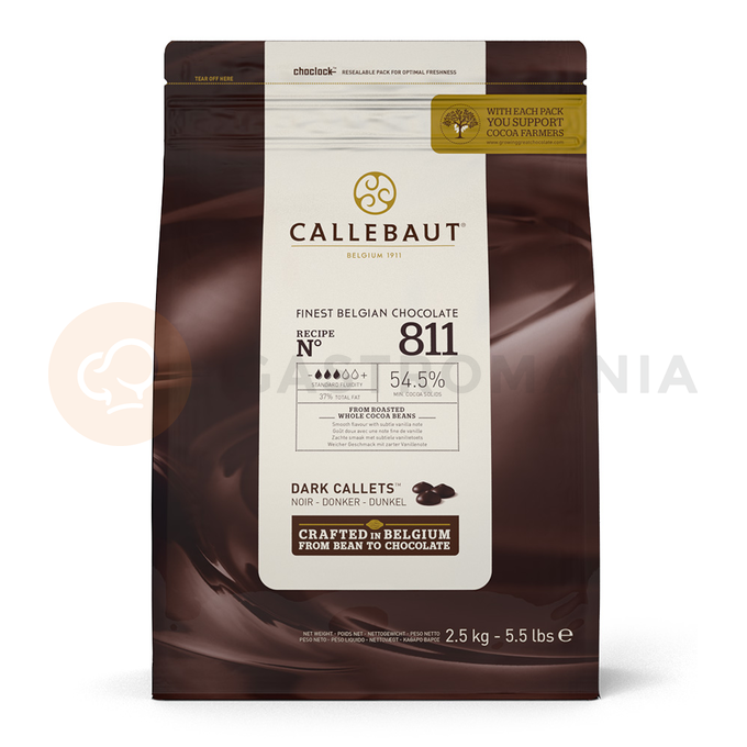Horká čokoláda 54,5% Callets&amp;#x2122; 2,5 kg balenie | CALLEBAUT, 811-E4-U71