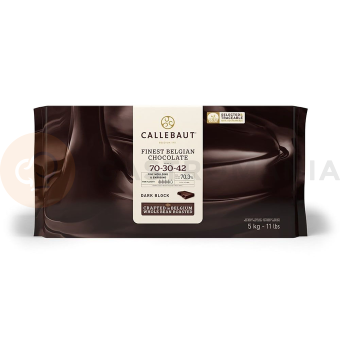 Horká čokoláda 70,3% Callets&amp;#x2122; 5 kg blok | CALLEBAUT, 70-30-42NV-120