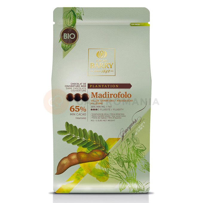 Horká čokoláda - kuvertura Madirofolo 65%, 1 kg balenie | CACAO BARRY, CHD-Q65MADN-E1-U68