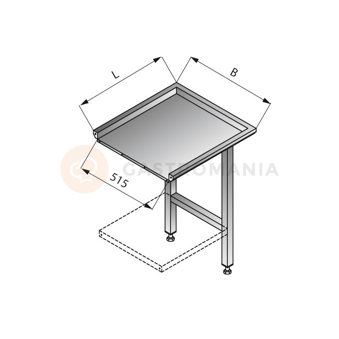 Jednoduchý stôl, 1100x575x850 mm | LOZAMET, LO323/1157