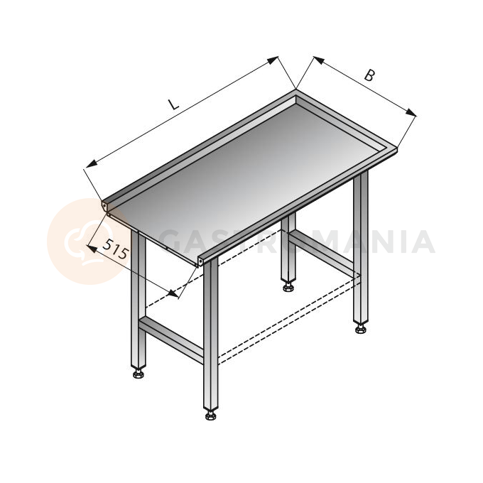 Jednoduchý stôl, 1600x575x850 mm | LOZAMET, LO324/1657