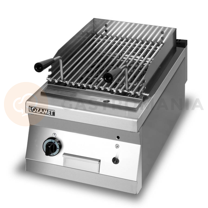 Lávový grill, plynový, 6,5 kW, 400x700x280 mm | LOZAMET, L700.LGG400
