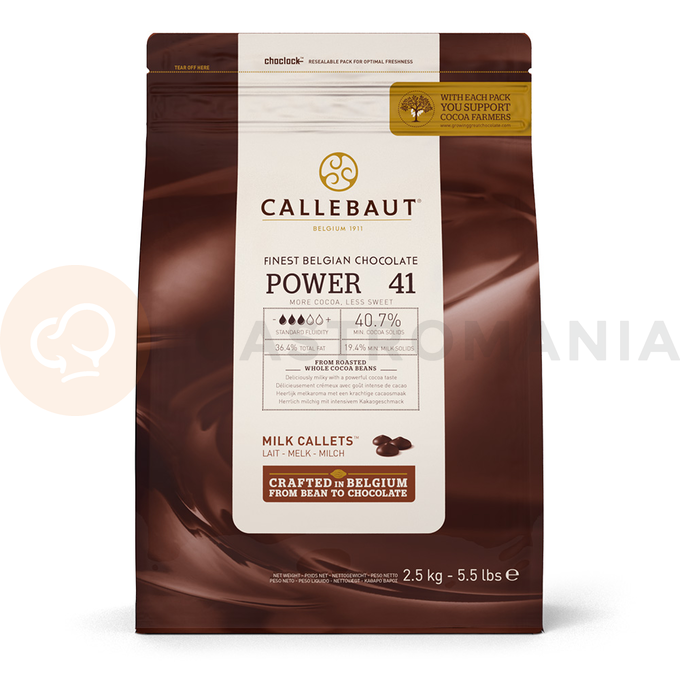 Mliečna čokoláda 40,7% Callets&amp;#x2122; 2,5 kg balenie | CALLEBAUT, 841-E4-U71