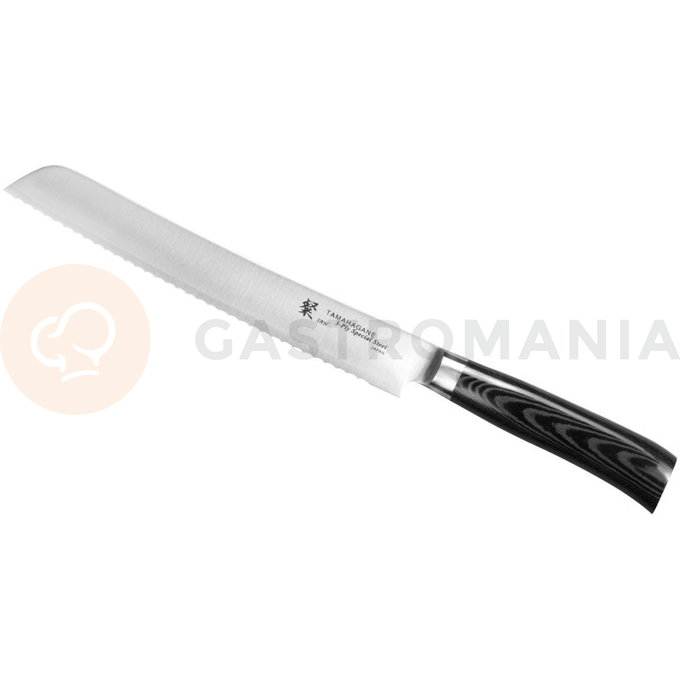 Nôž na pečivo, 23 cm | TAMAHAGANE, SAN Black