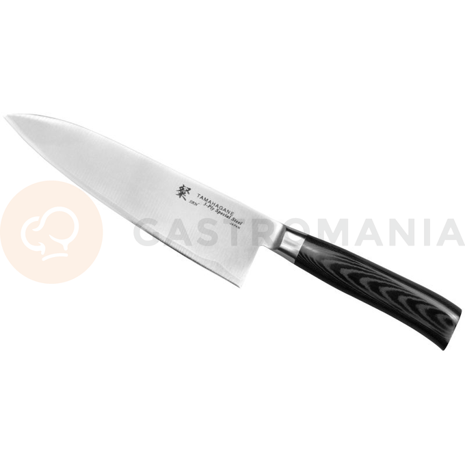 Nôž šéfkuchára, 15 cm | TAMAHAGANE, SAN Black