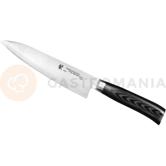 Nôž šéfkuchára, 18 cm | TAMAHAGANE, SAN Black