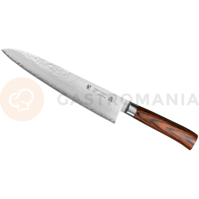 Nôž šéfkuchára, 24 cm | TAMAHAGANE, Tsubame Brown