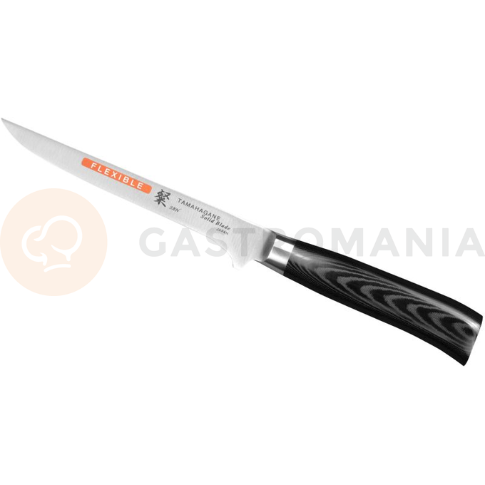 Pružný nakrajovací nôž, 16 cm | TAMAHAGANE, SAN Black