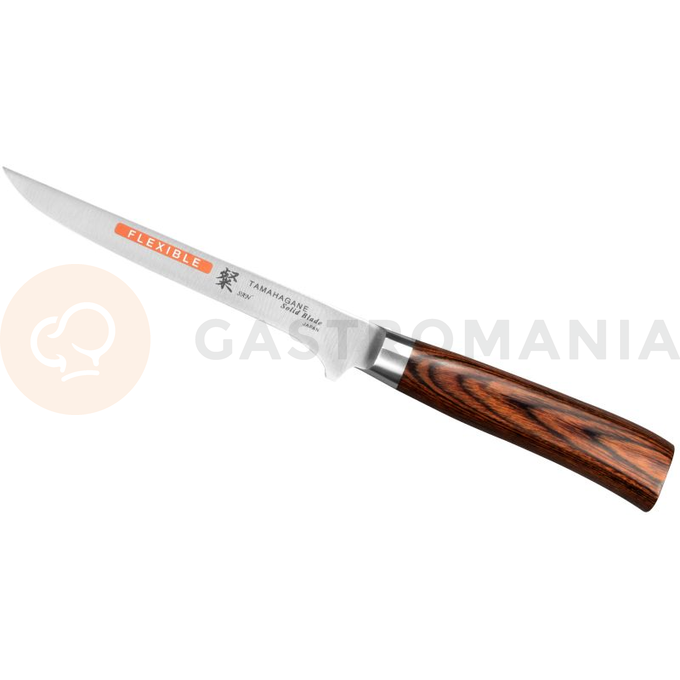 Pružný nakrajovací nôž, 16 cm | TAMAHAGANE, SAN Brown