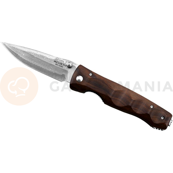 Skladací nôž, 8,5 cm | MCUSTA, Elite Iron Wood Damascus