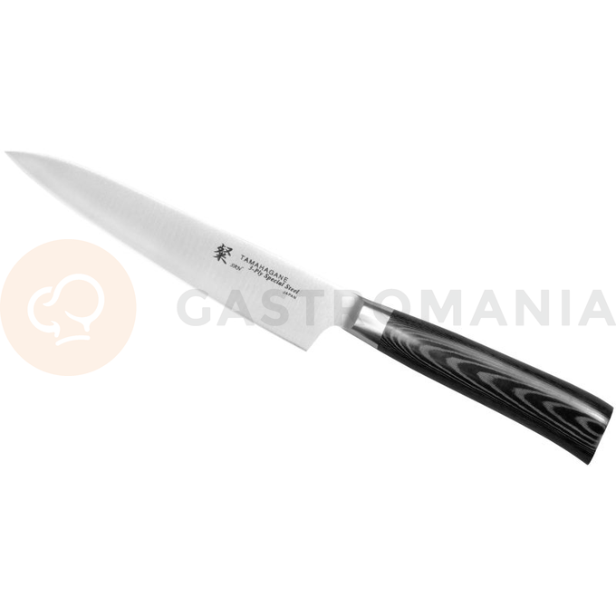 Univerzálny nôž, 15 cm | TAMAHAGANE, SAN Black