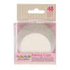 Košíčky na cupcake, priemer 5 cm, 48 ks biele | FUNCAKES, FC4001