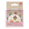 Košíčky na cupcake, priemer 5 cm, 48 ks biele s farebnými tortičkami | FUNCAKES, FC4014